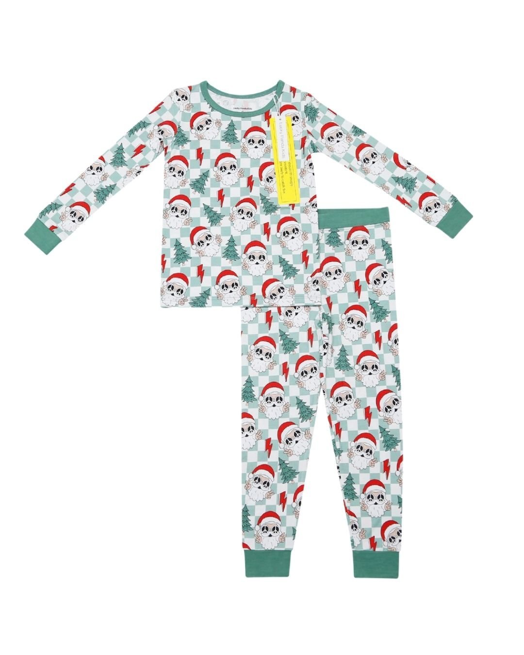 Bamboo Two Piece Set | Checkered Santa - Mack & Harvie