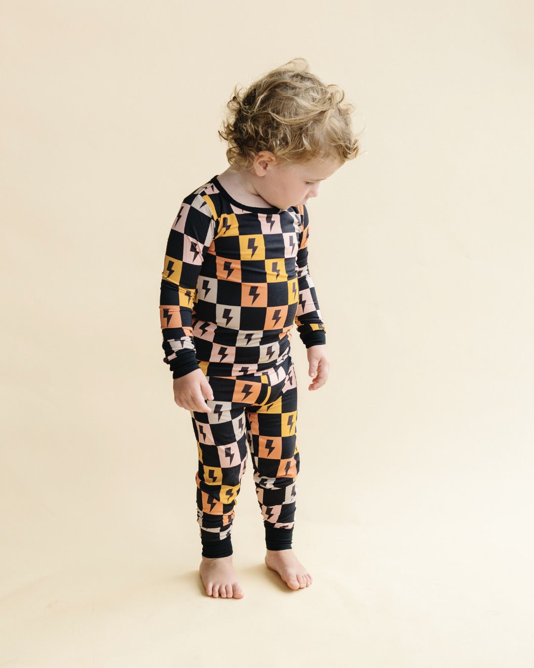 Bamboo Two Piece Set | Colorful Checks & Bolts - Mack & Harvie