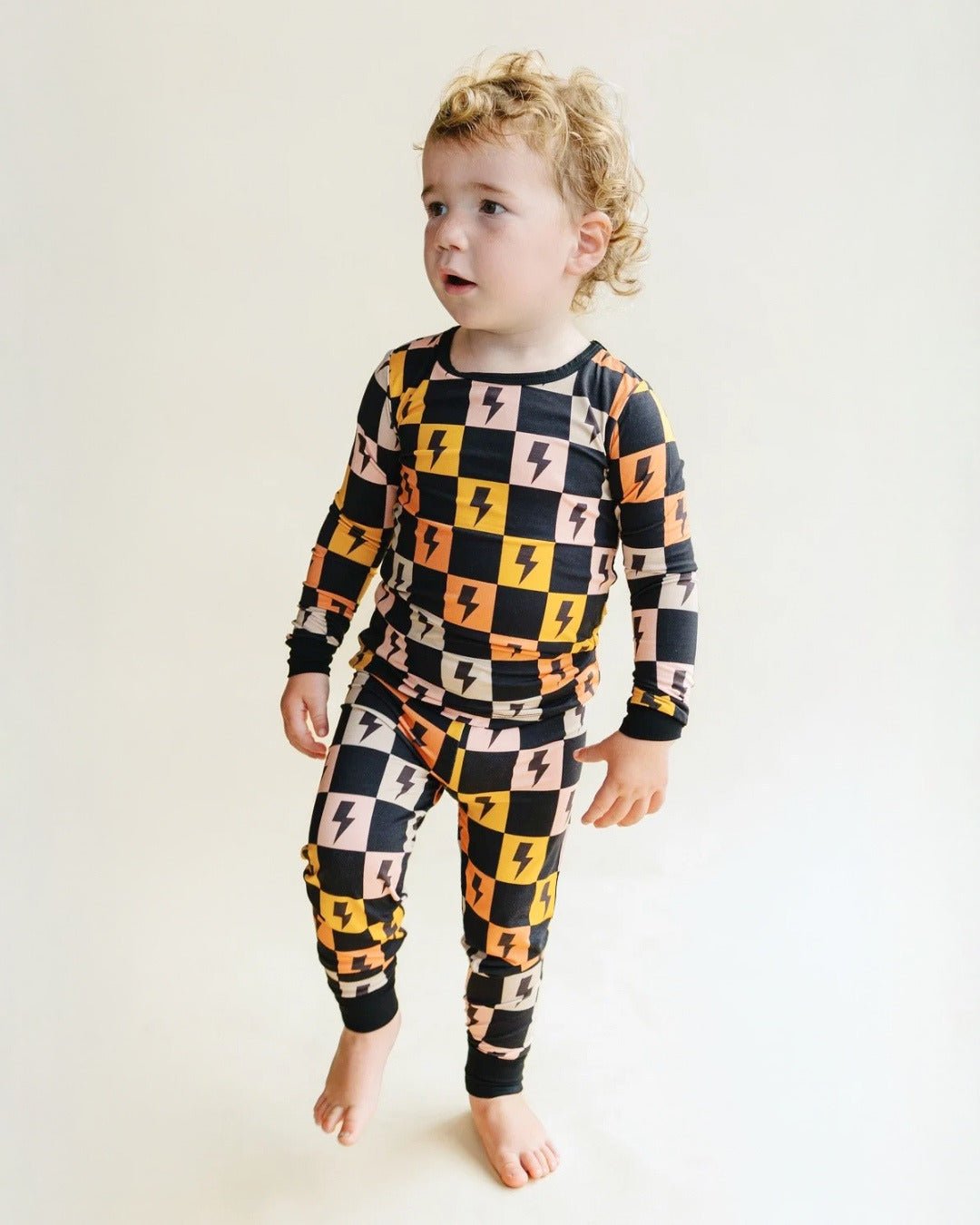 Bamboo Two Piece Set | Colorful Checks & Bolts - Mack & Harvie