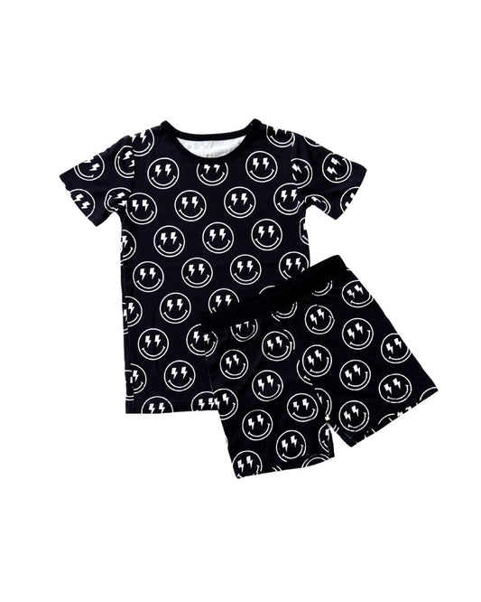 Bamboo Two Piece Shorts Set | Electric Smiley - Mack & Harvie