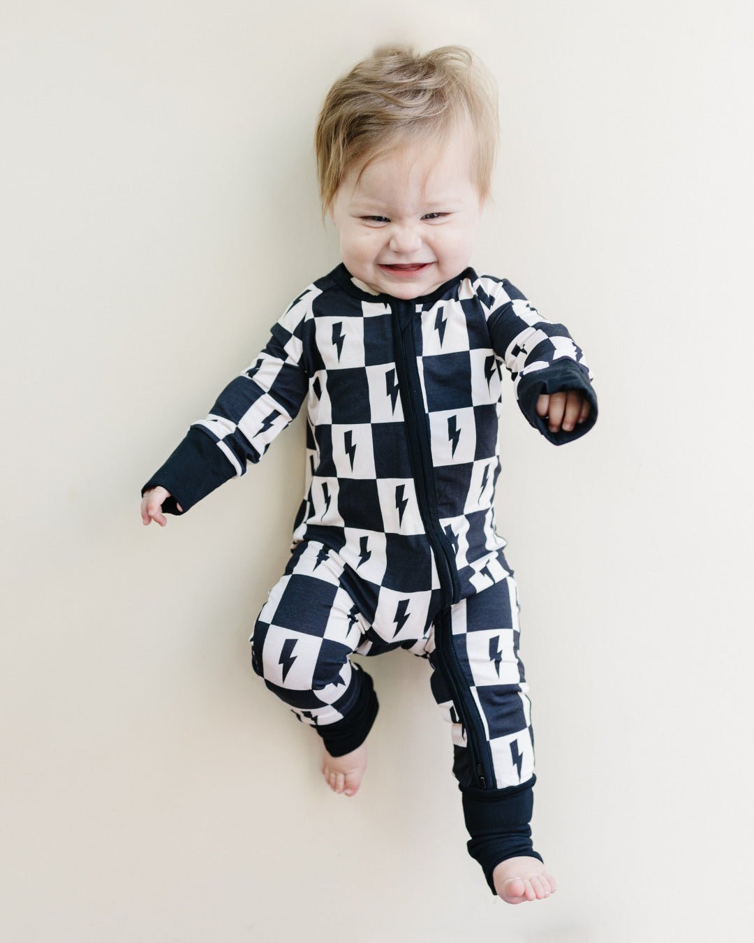 Bamboo Zip Romper | Checks & Bolts - Mack & Harvie