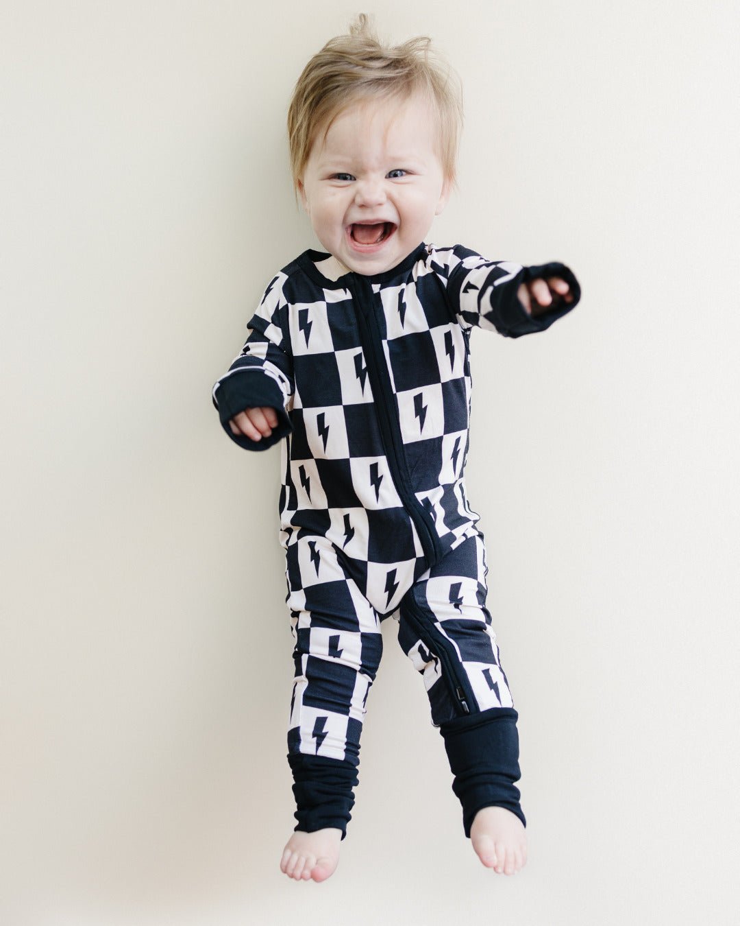 Bamboo Zip Romper | Checks & Bolts - Mack & Harvie