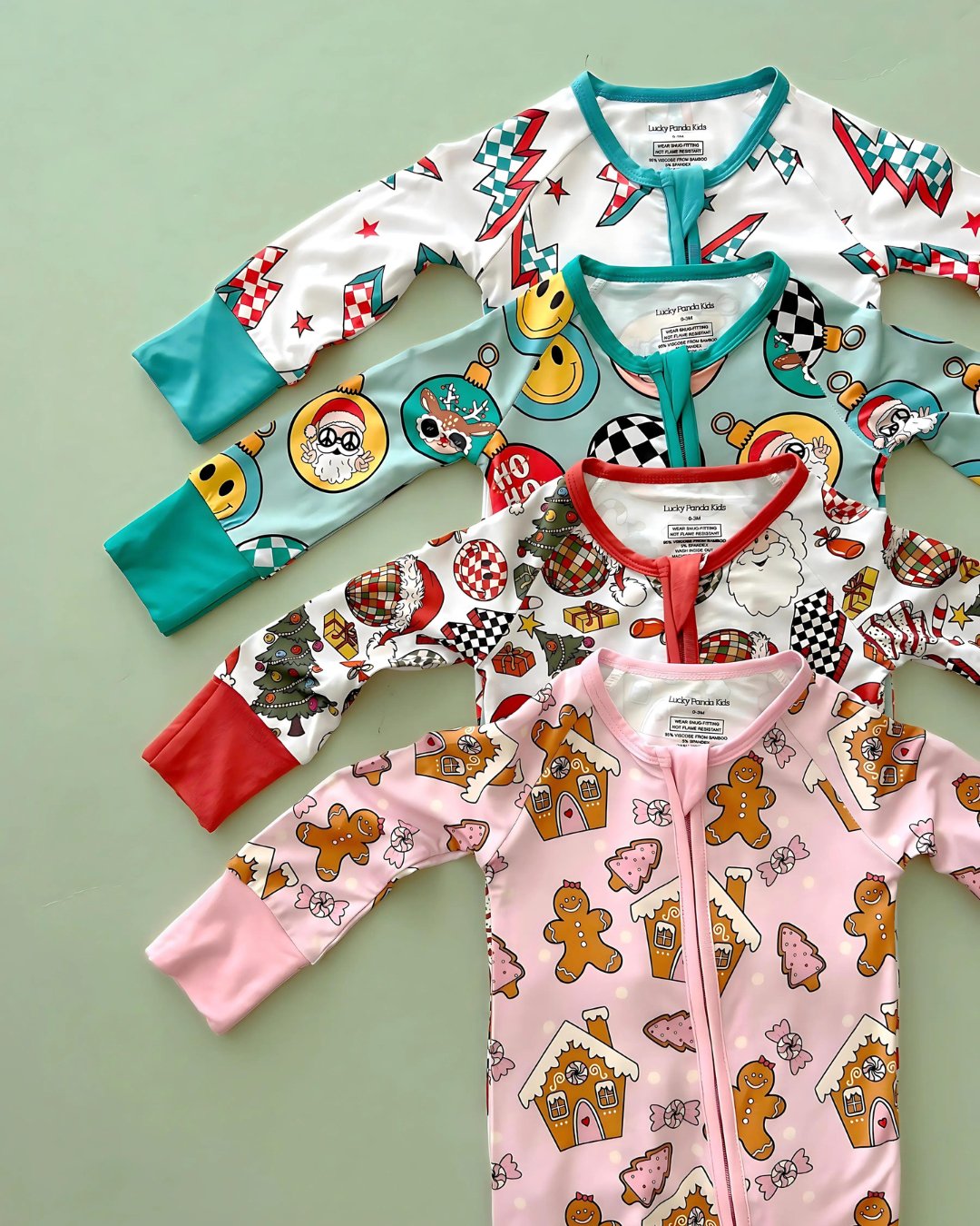 Bamboo Zip Romper | Christmas Ornaments - Mack & Harvie