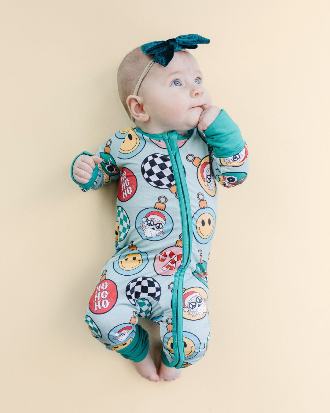 Bamboo Zip Romper | Christmas Ornaments - Mack & Harvie