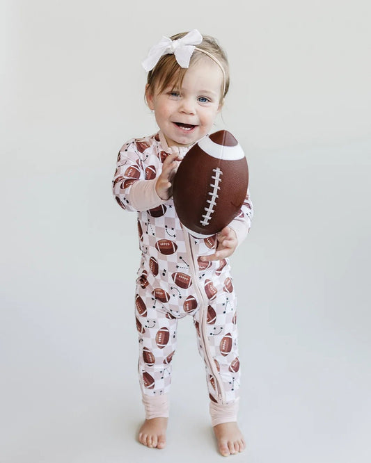 Bamboo Zip Romper | Game Day - Mack & Harvie