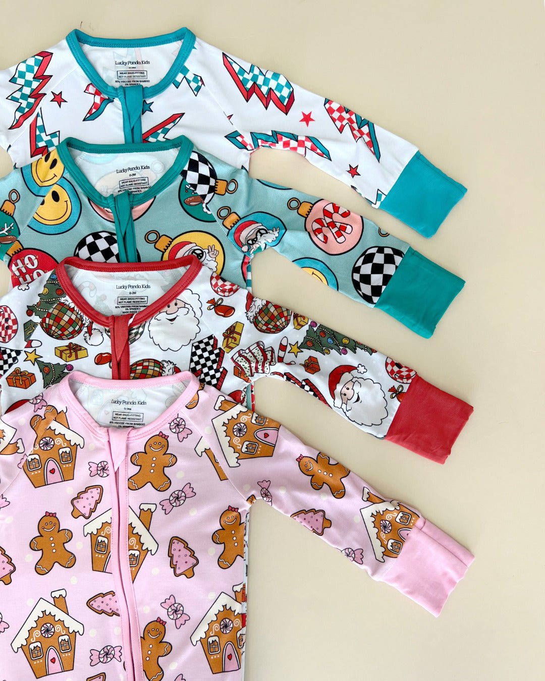 Bamboo Zip Romper | Gingerbread Cookies - Mack & Harvie