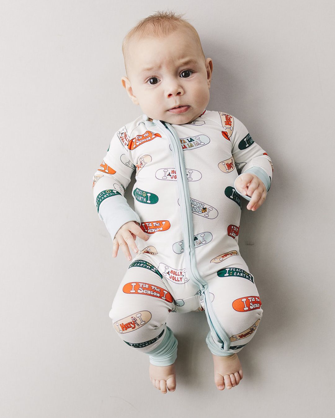 Bamboo Zip Romper | Jolly Skateboard - Mack & Harvie