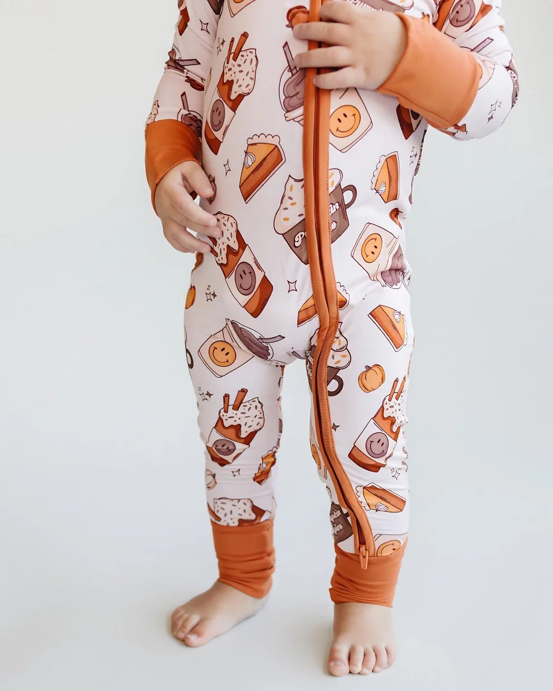 Bamboo Zip Romper | Pumpkin Spice - Mack & Harvie