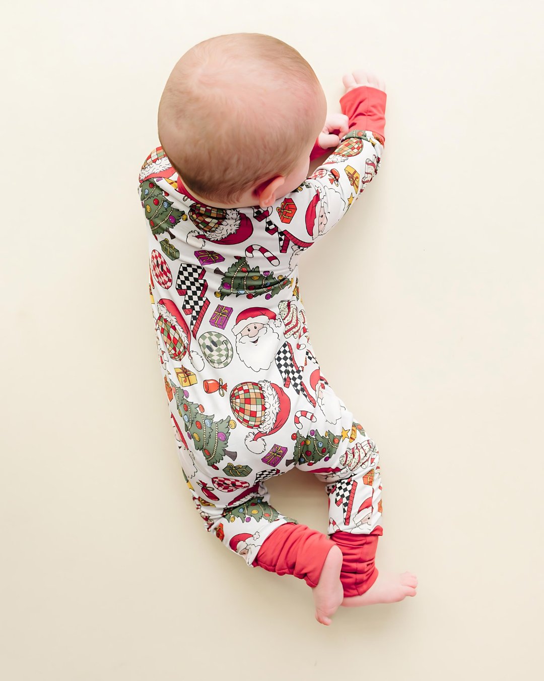 Bamboo Zip Romper | Retro Christmas - Mack & Harvie