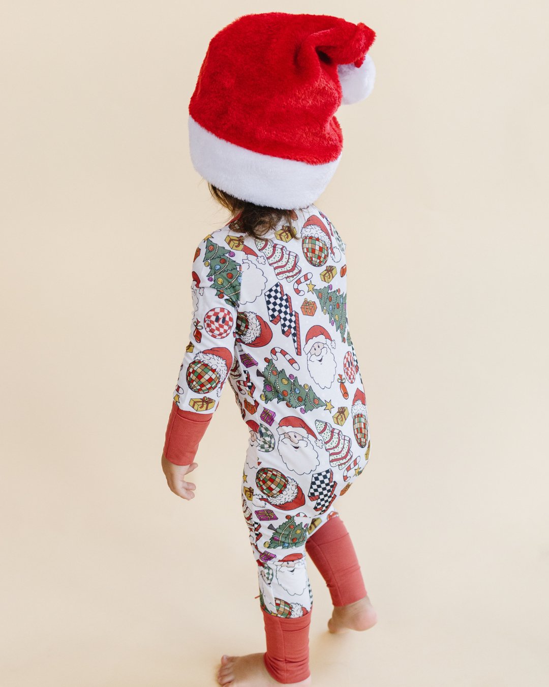 Bamboo Zip Romper | Retro Christmas - Mack & Harvie