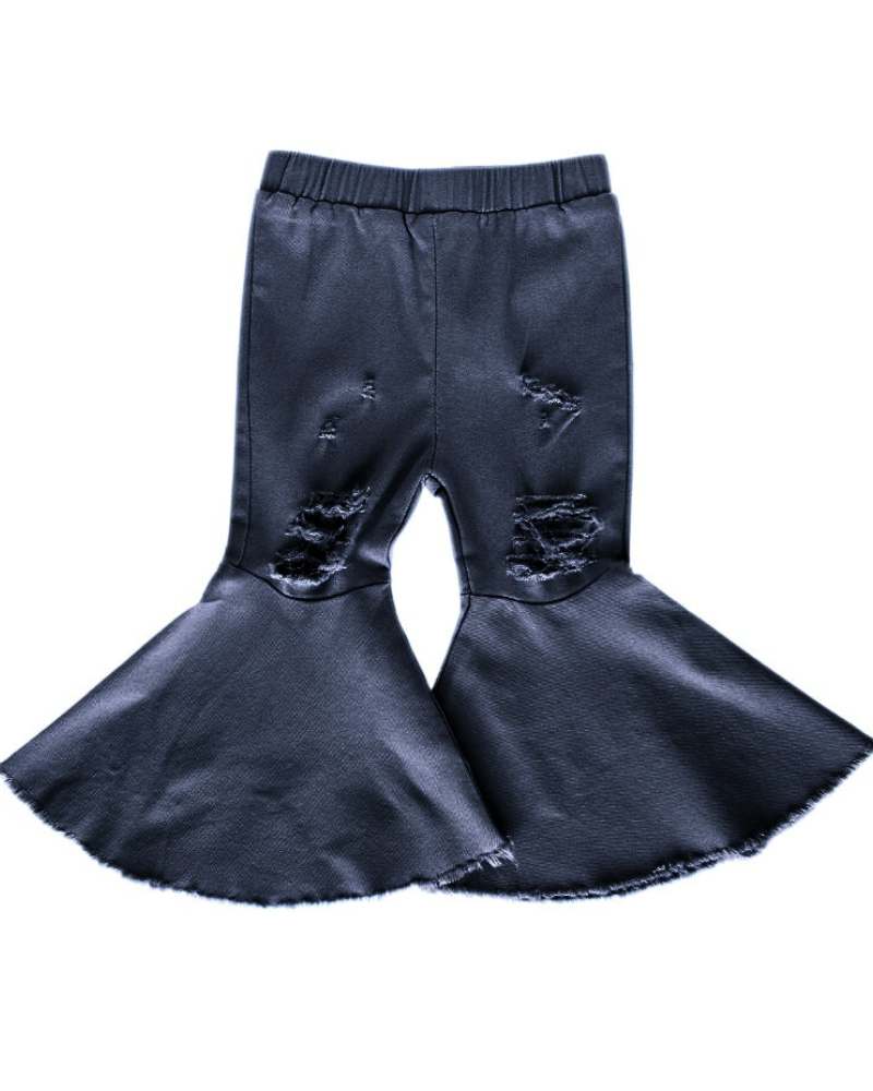 Barbie Pleated Denim Bell Bottoms - Dark Denim - Mack & Harvie