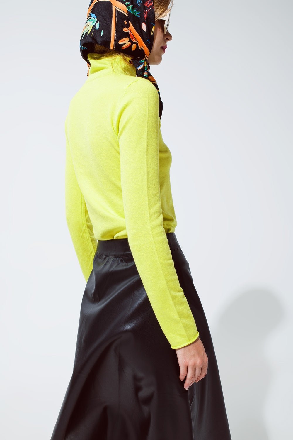 Basic Lime Green Fine Knit Bodycon Sweater - Mack & Harvie