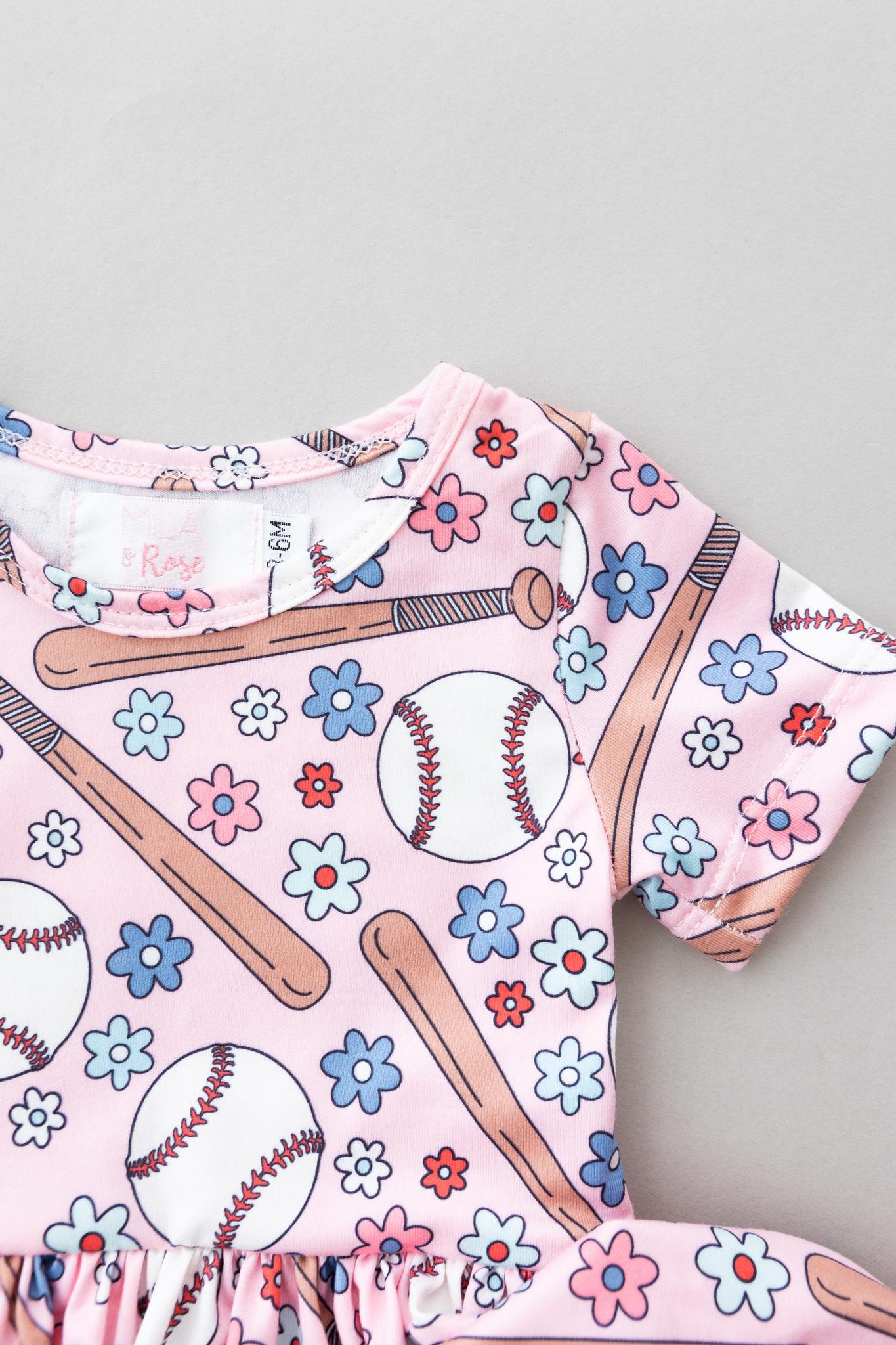 Batter Up S/S Twirl Bodysuit - Mack & Harvie