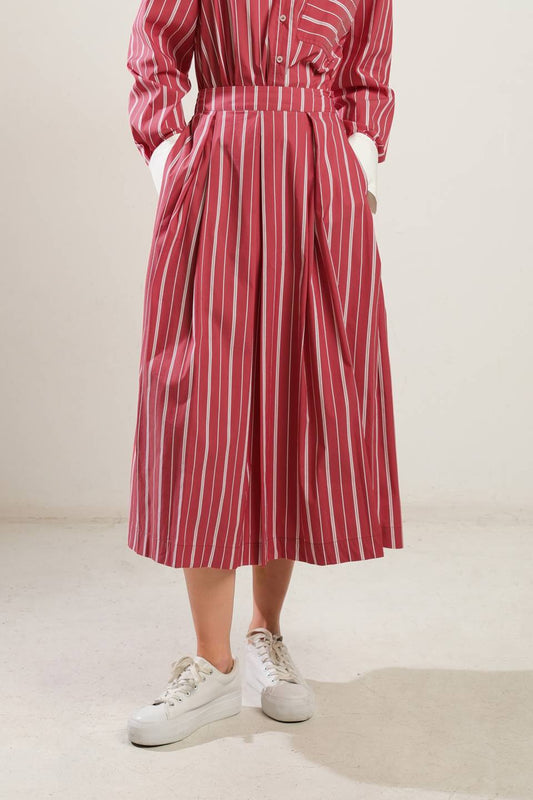 BEHIND THE GRIN WOVEN MIDI SKIRT - Mack & Harvie