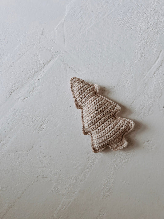 Beige | Knit Tree Rattle - Mack & Harvie