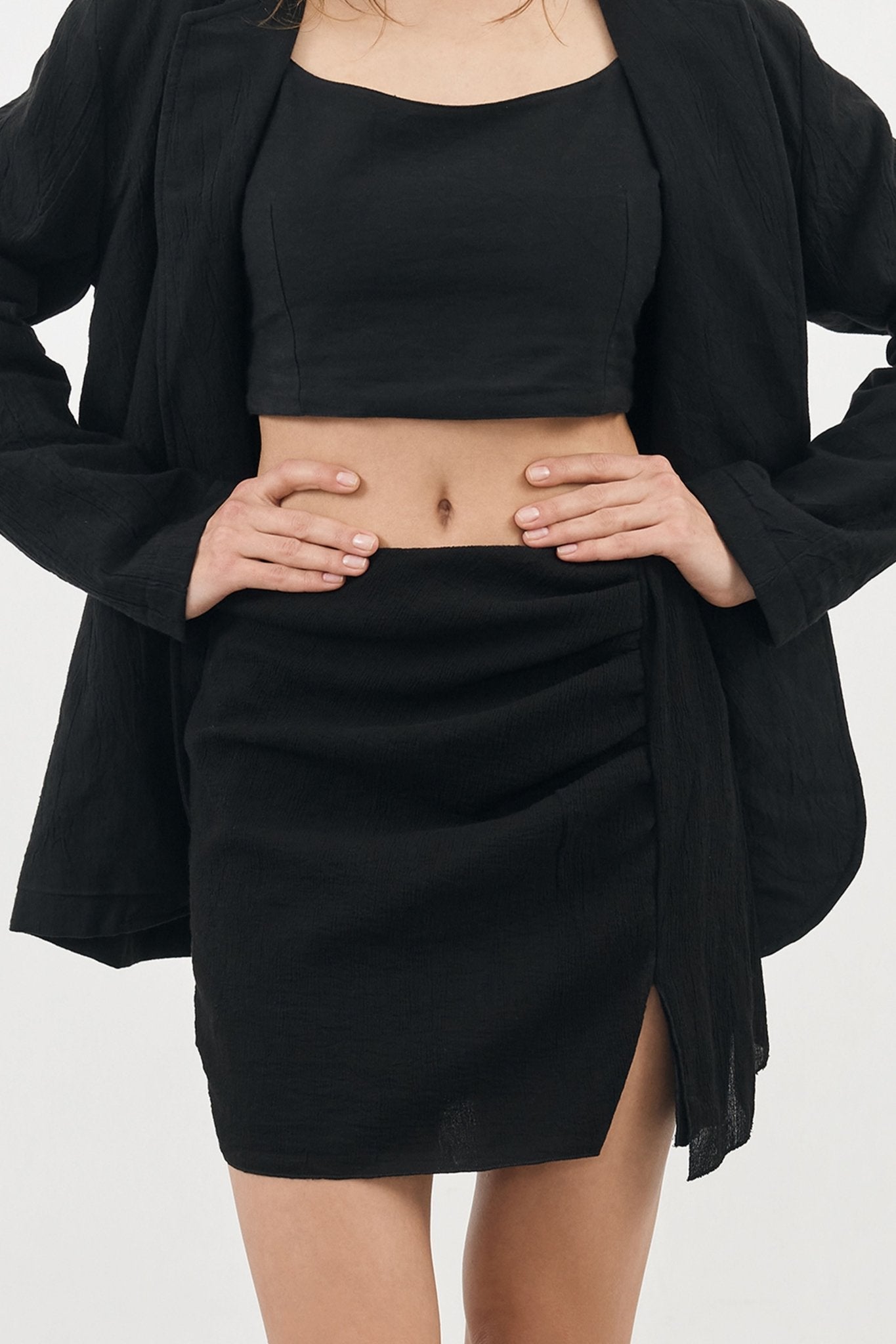 Bella Mini Skirt - Black - Mack & Harvie