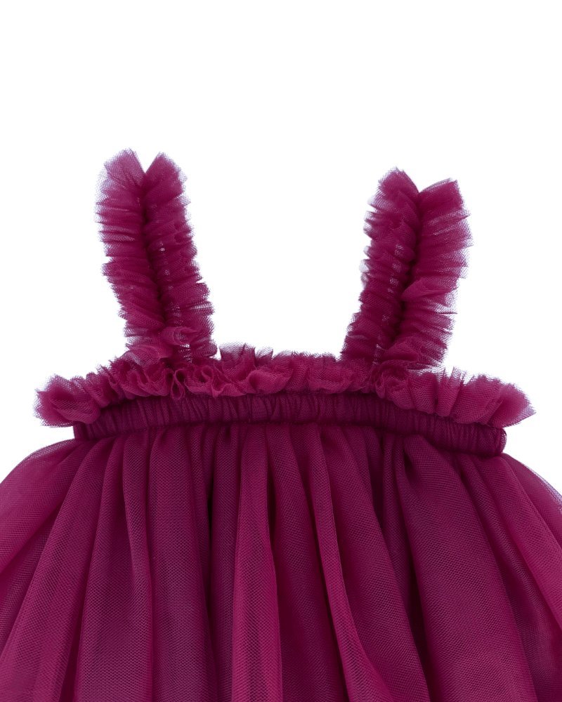 Bella Tulle Shift Dress - Cranberry - Mack & Harvie