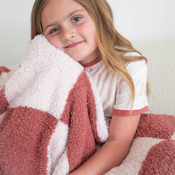 Berry Check | XL Plush Blanket - Mack & Harvie