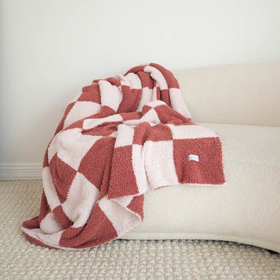 Berry Check | XL Plush Blanket - Mack & Harvie