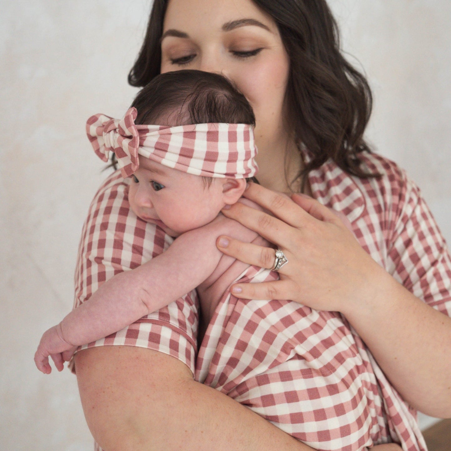 Berry Gingham | Bamboo Swaddle - Mack & Harvie