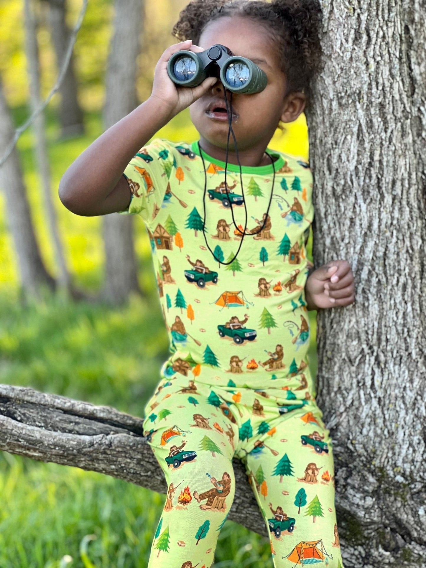 Bigfoot Camping Expedition Short Sleeve Pajama Set (18M - 12Y) - Mack & Harvie