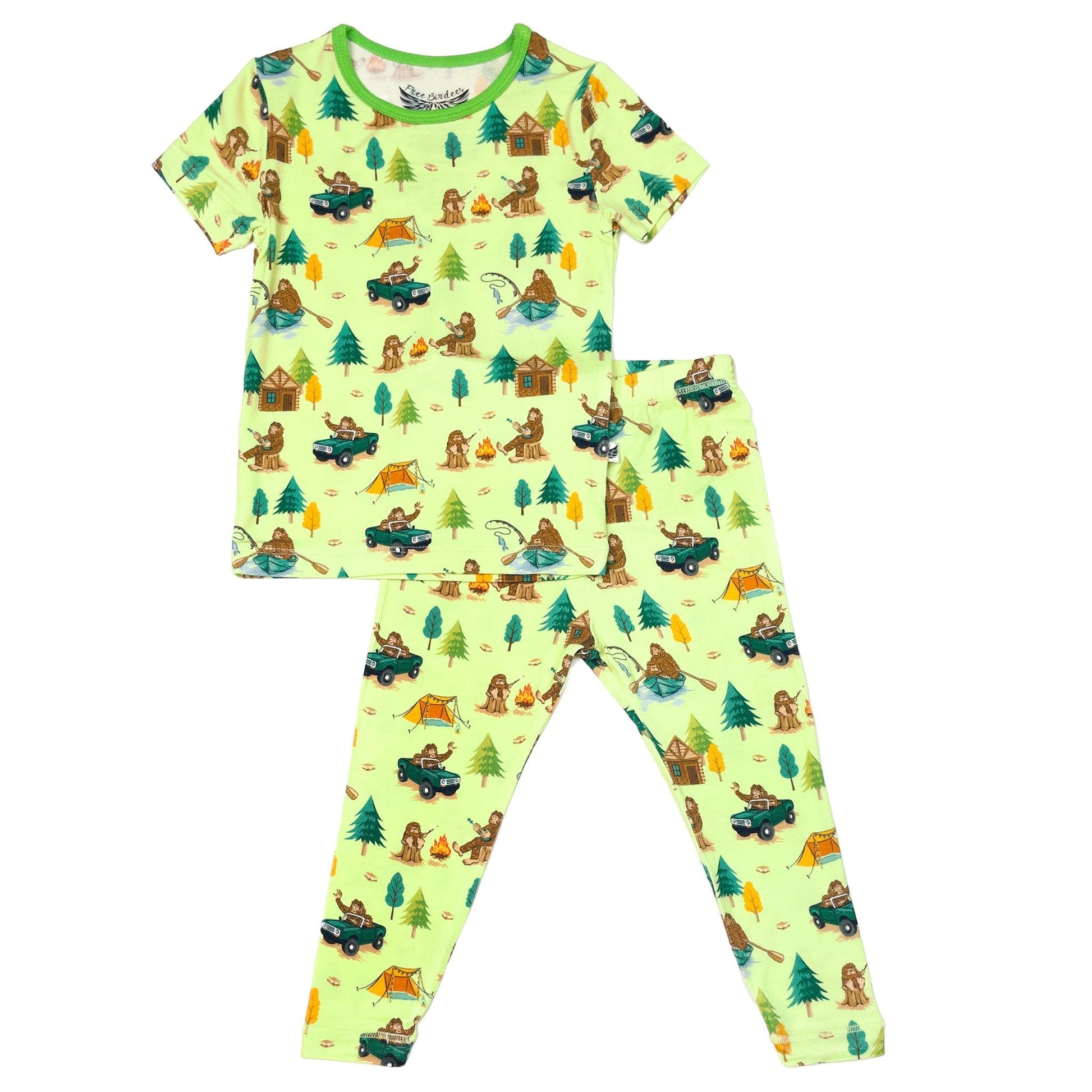 Bigfoot Camping Expedition Short Sleeve Pajama Set (18M - 12Y) - Mack & Harvie