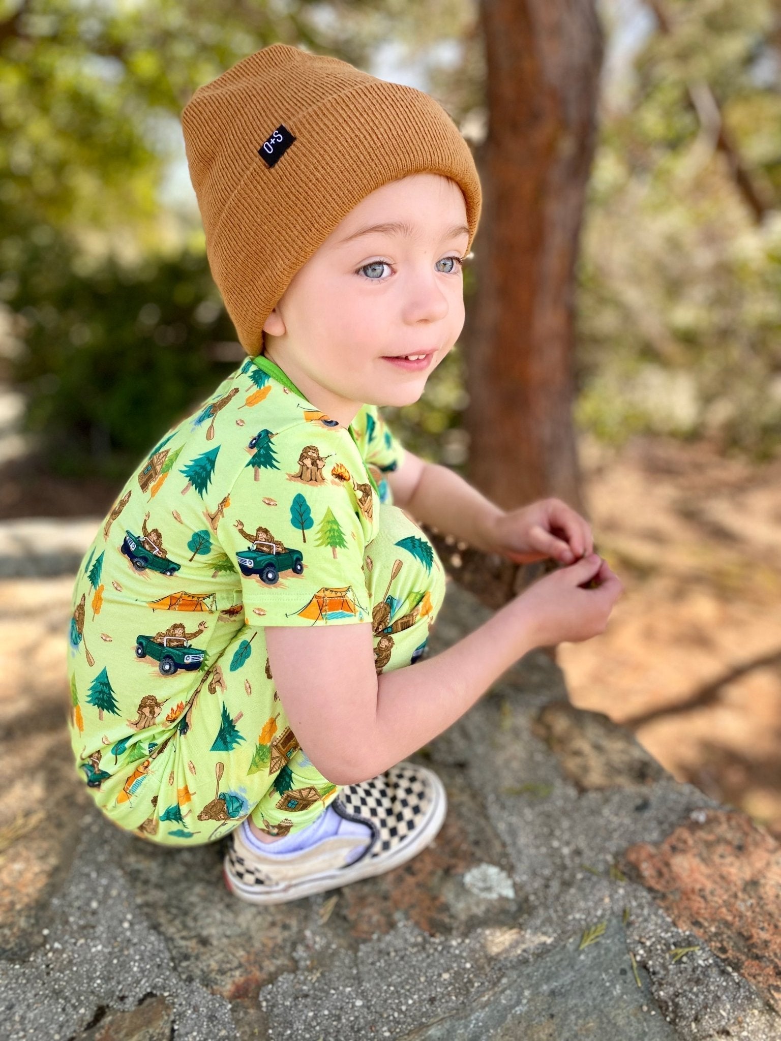 Bigfoot Camping Expedition Short Sleeve Pajama Set (18M - 12Y) - Mack & Harvie