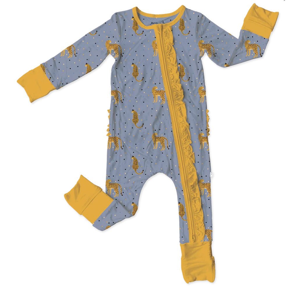 Birthday 2024 Bamboo Ruffle Convertible Footie - Mack & Harvie