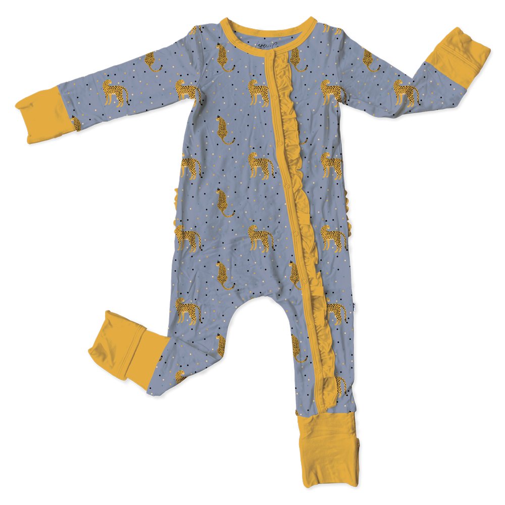 Birthday 2024 Bamboo Ruffle Convertible Footie - Mack & Harvie