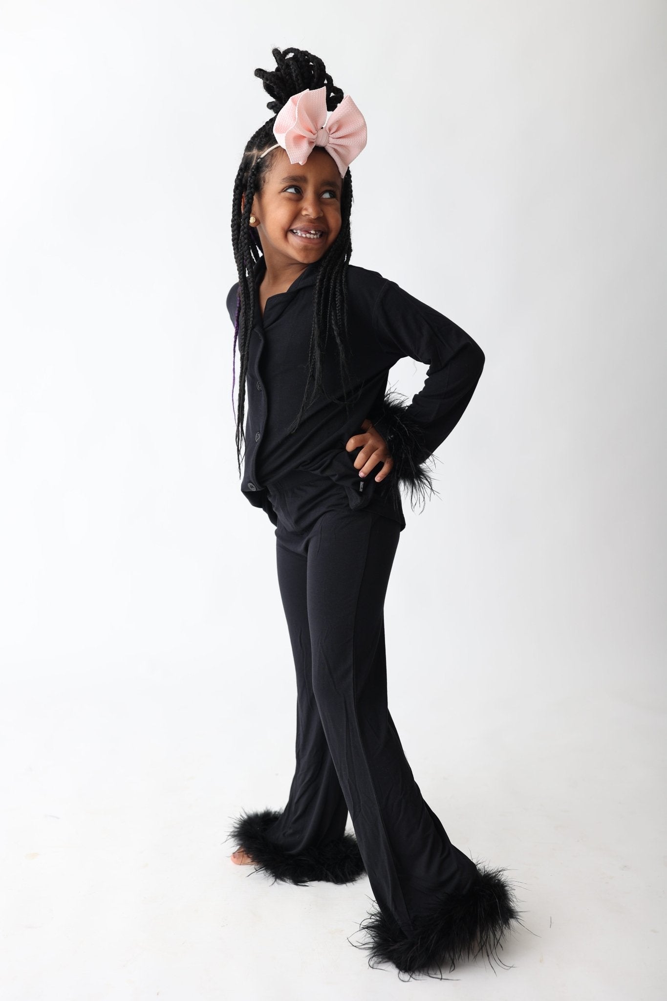 BLACK GIRL'S FLARE FEATHERED DREAM SET - Mack & Harvie