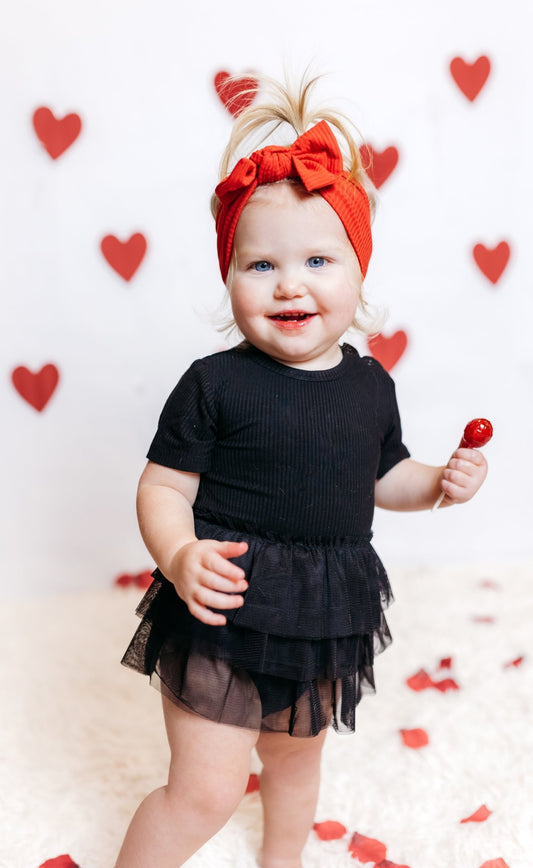 BLACK RIB DREAM TUTU BODYSUIT DRESS - Mack & Harvie