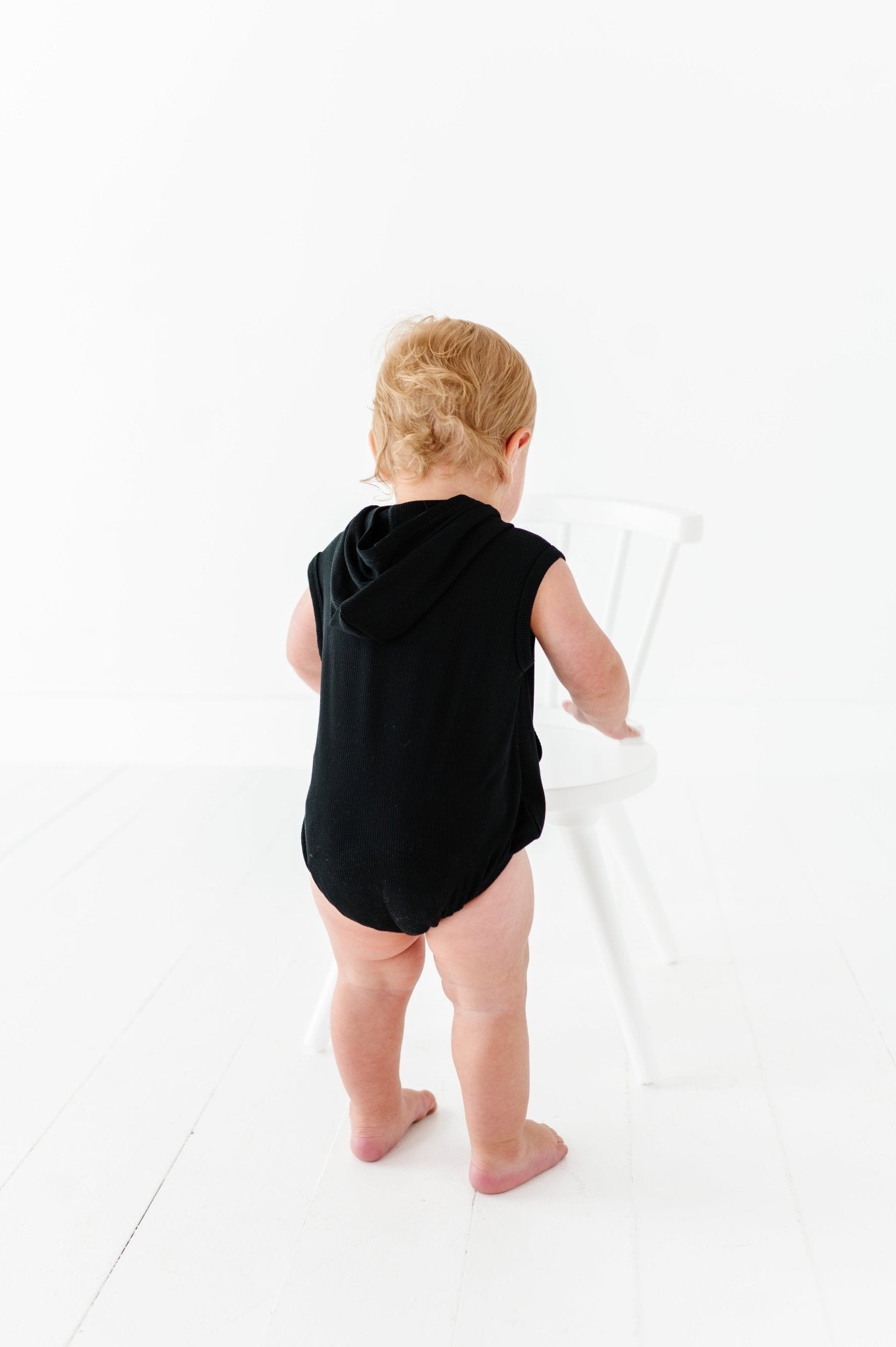 Black Ribbed Hooded Tank Bubble - Mack & Harvie