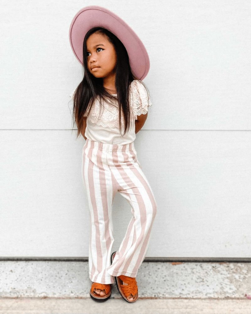 Blakely Boho Bell Bottoms - Peaches 'n Cream Stripes - Mack & Harvie