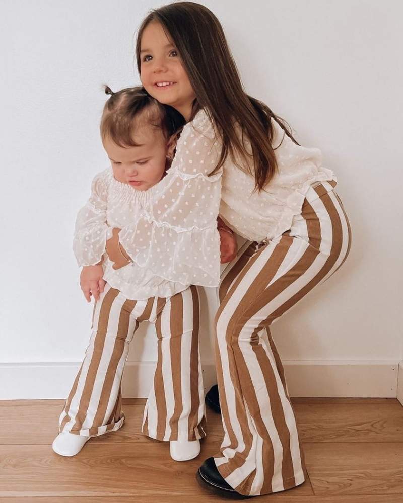 Blakely Boho Bell Bottoms - Tan Stripes - Mack & Harvie