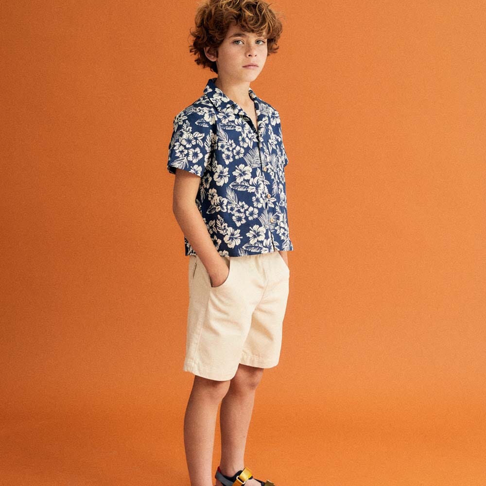 Boy Hibiscus Shirt - Hibiscus Print - FINAL SALE - Mack & Harvie