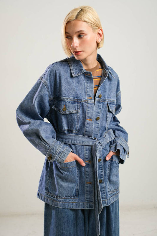 BREATHTAKING CHARM DENIM MIDI JACKET - Mack & Harvie