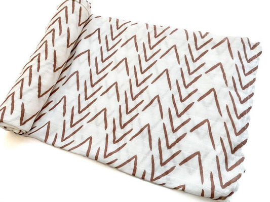 Brown Arrow Swaddle Blanket - Mack & Harvie