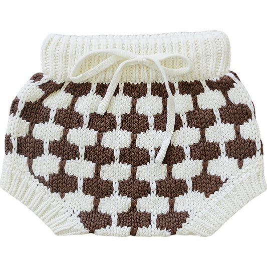 Brown + Cream Knit Bloomers - Mack & Harvie