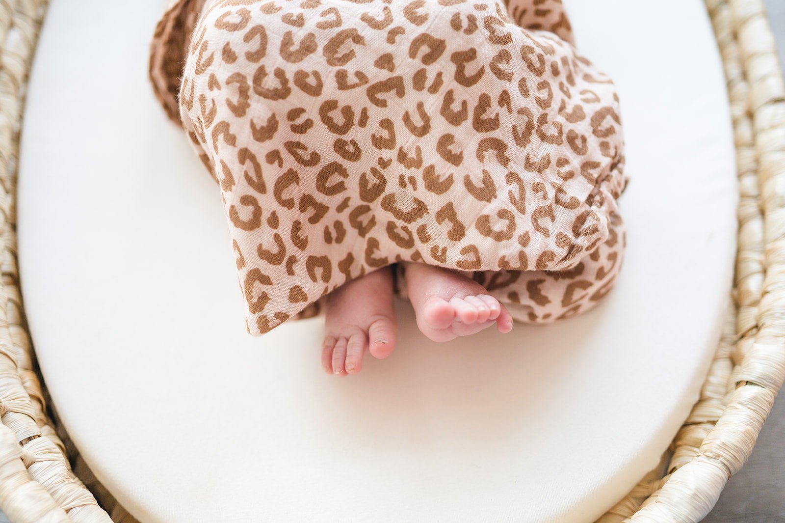 Brown Leopard Swaddle Blanket - Mack & Harvie