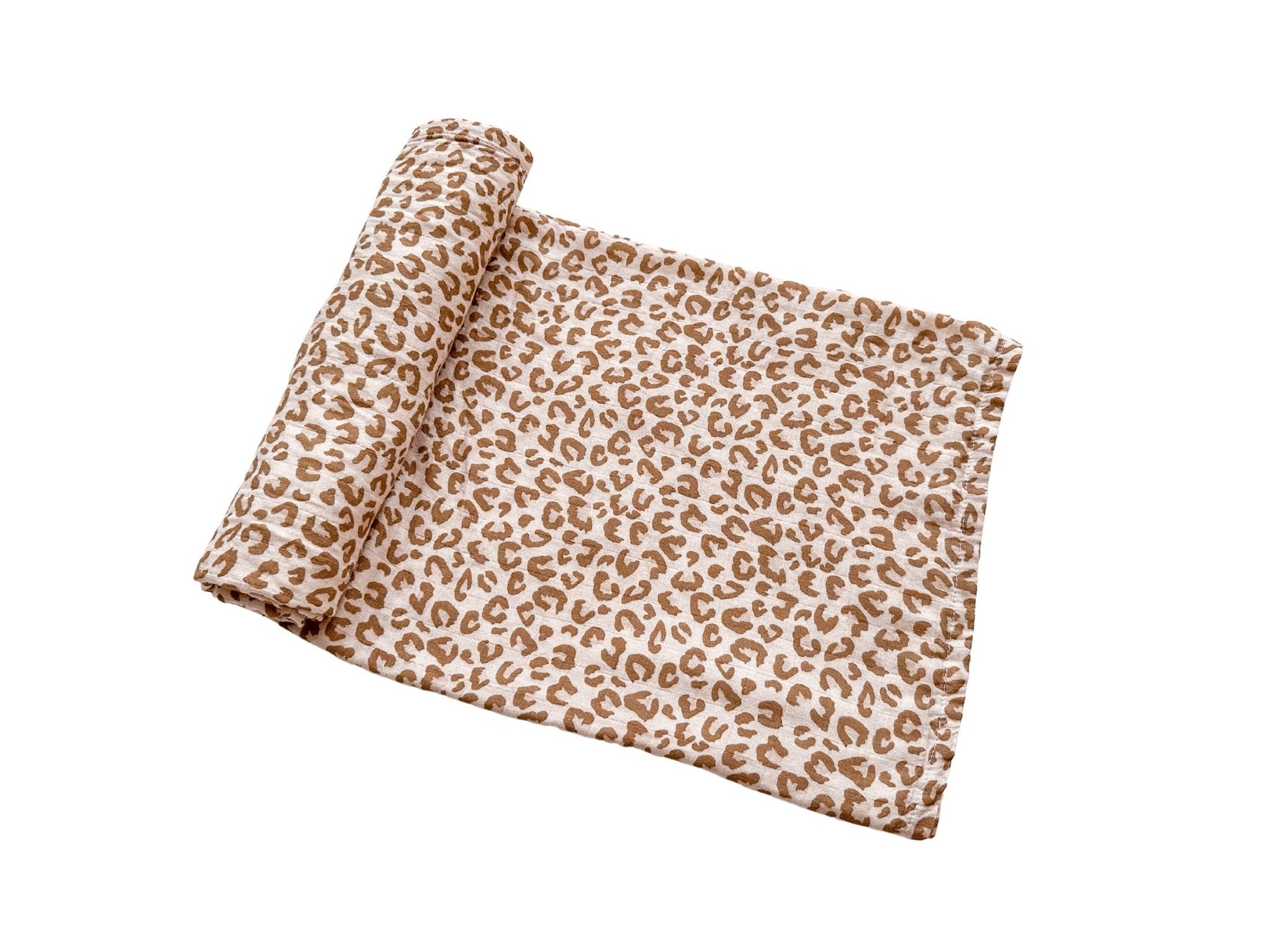 Brown Leopard Swaddle Blanket - Mack & Harvie