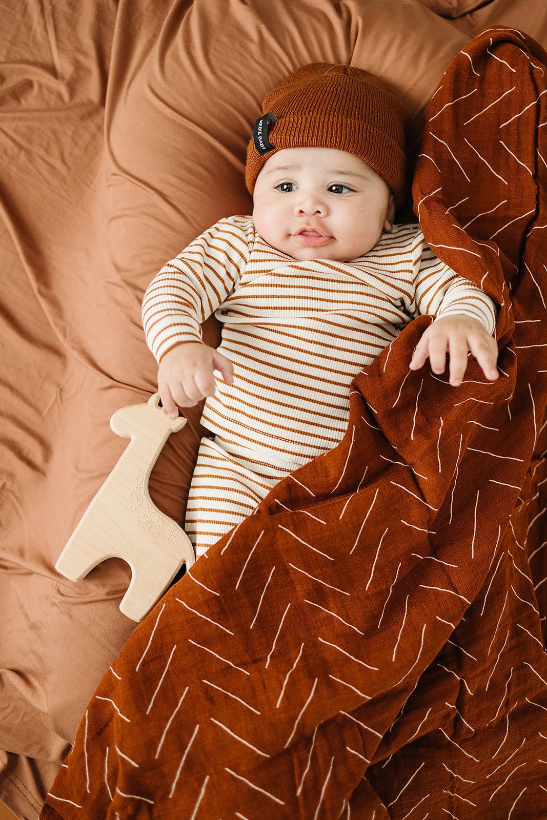 Brown Mebie Baby Beanie - Mack & Harvie