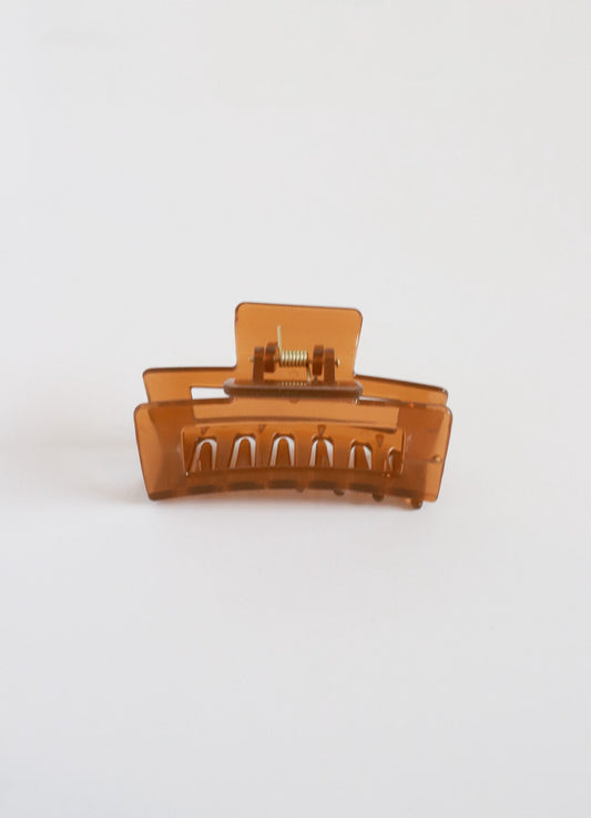 Brown Rectangle Hair Clip | Medium Size - Mack & Harvie