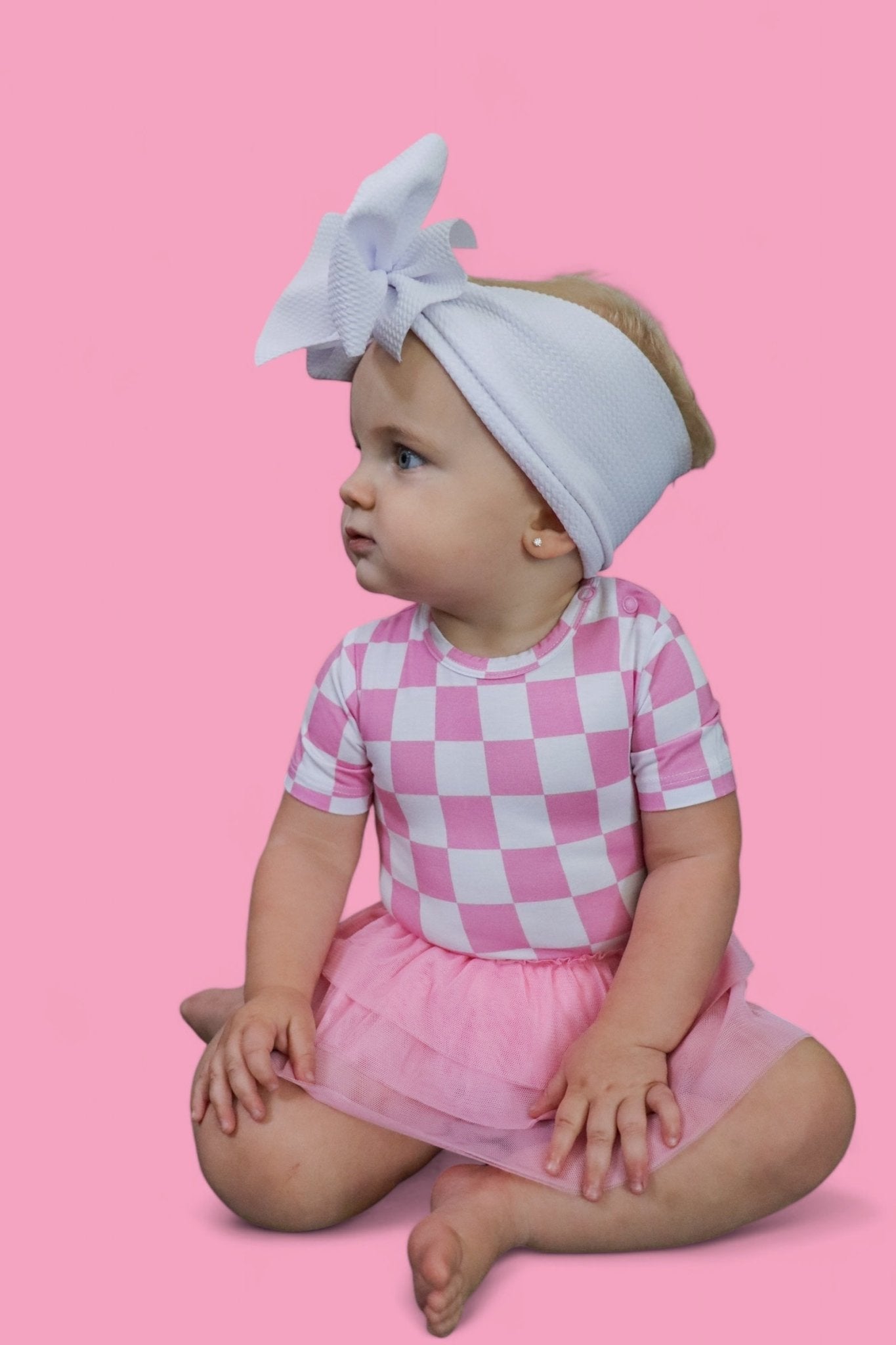 BUBBLEGUM CHECKERS DREAM TUTU BODYSUIT DRESS - Mack & Harvie