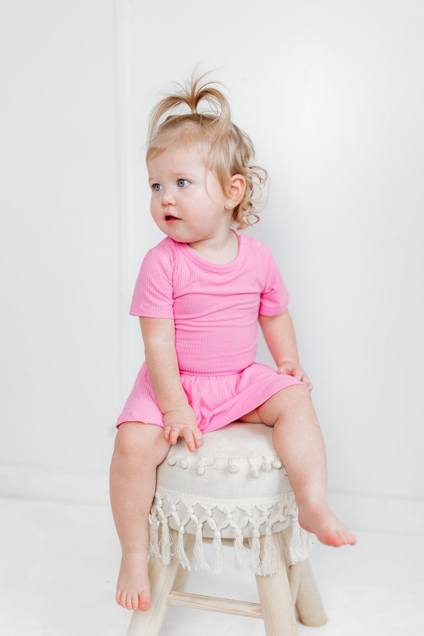 BUBBLEGUM RIB DREAM BODYSUIT DRESS - Mack & Harvie