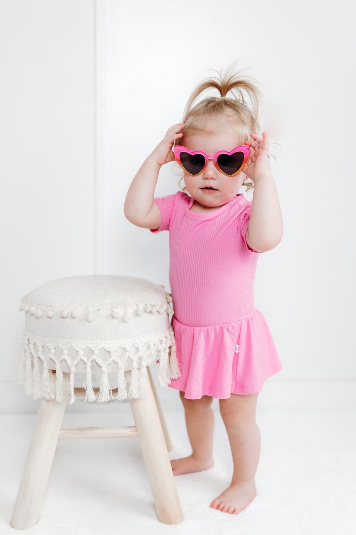 BUBBLEGUM RIB DREAM BODYSUIT DRESS - Mack & Harvie