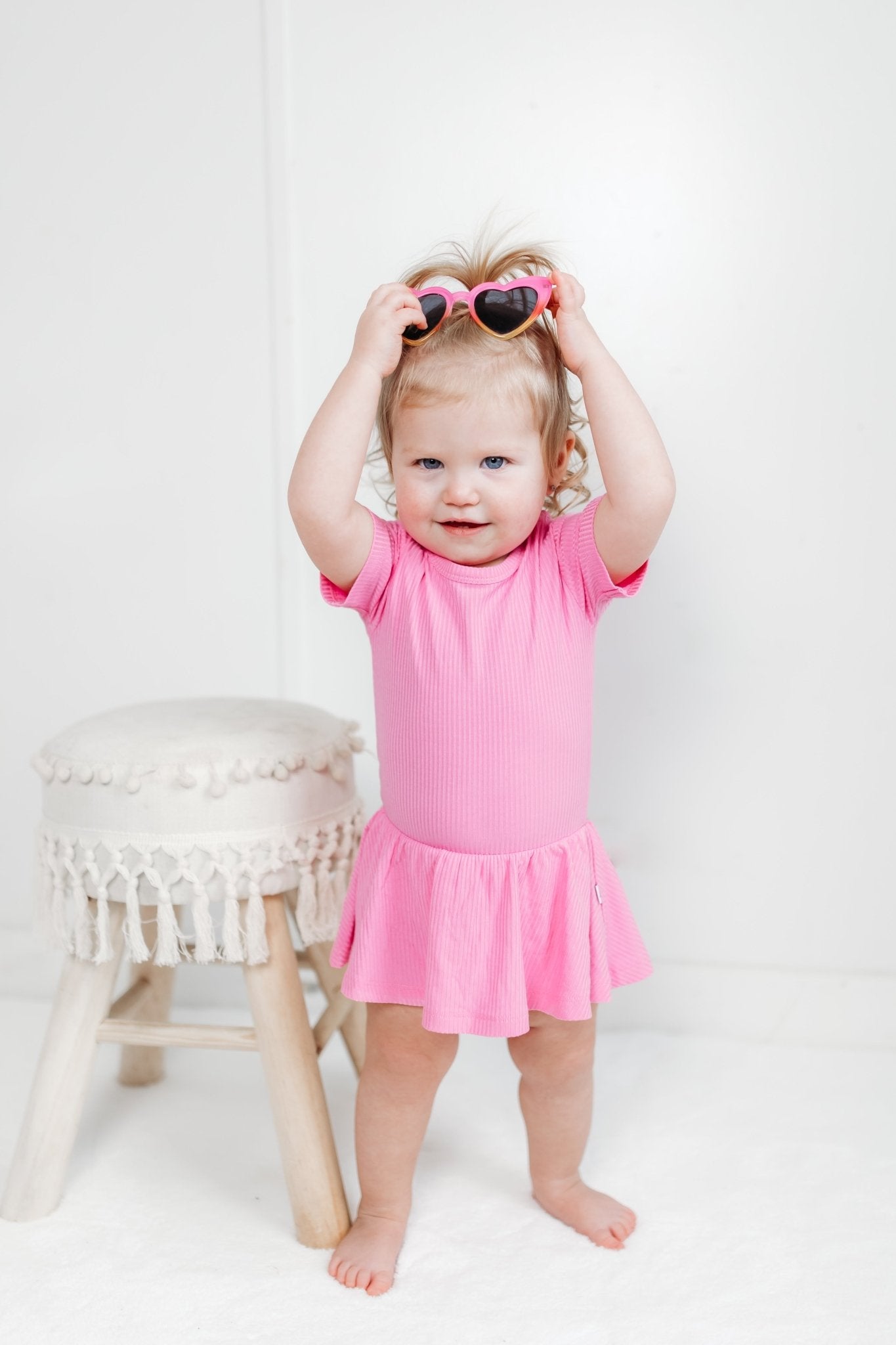 BUBBLEGUM RIB DREAM BODYSUIT DRESS - Mack & Harvie