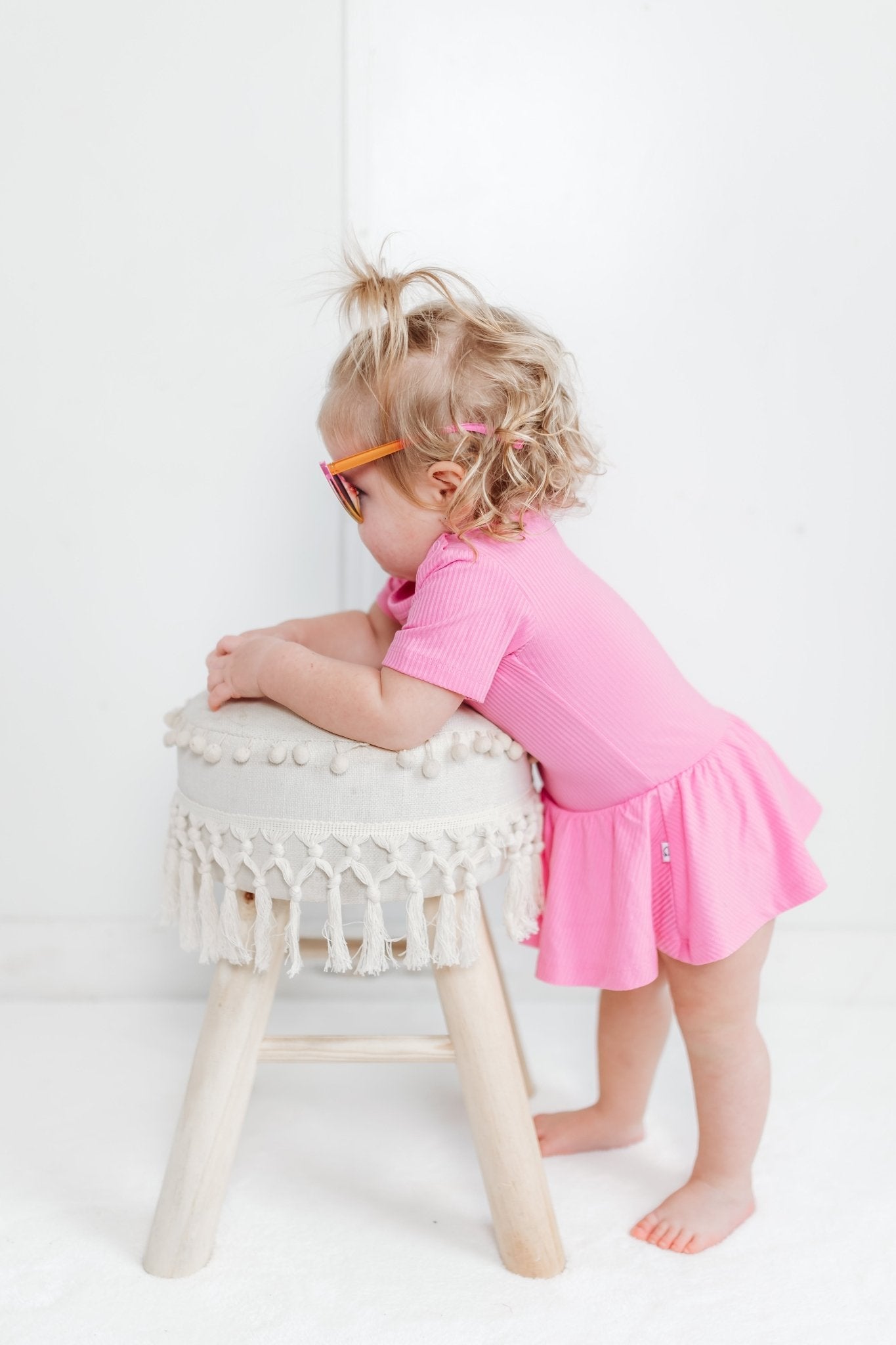 BUBBLEGUM RIB DREAM BODYSUIT DRESS - Mack & Harvie