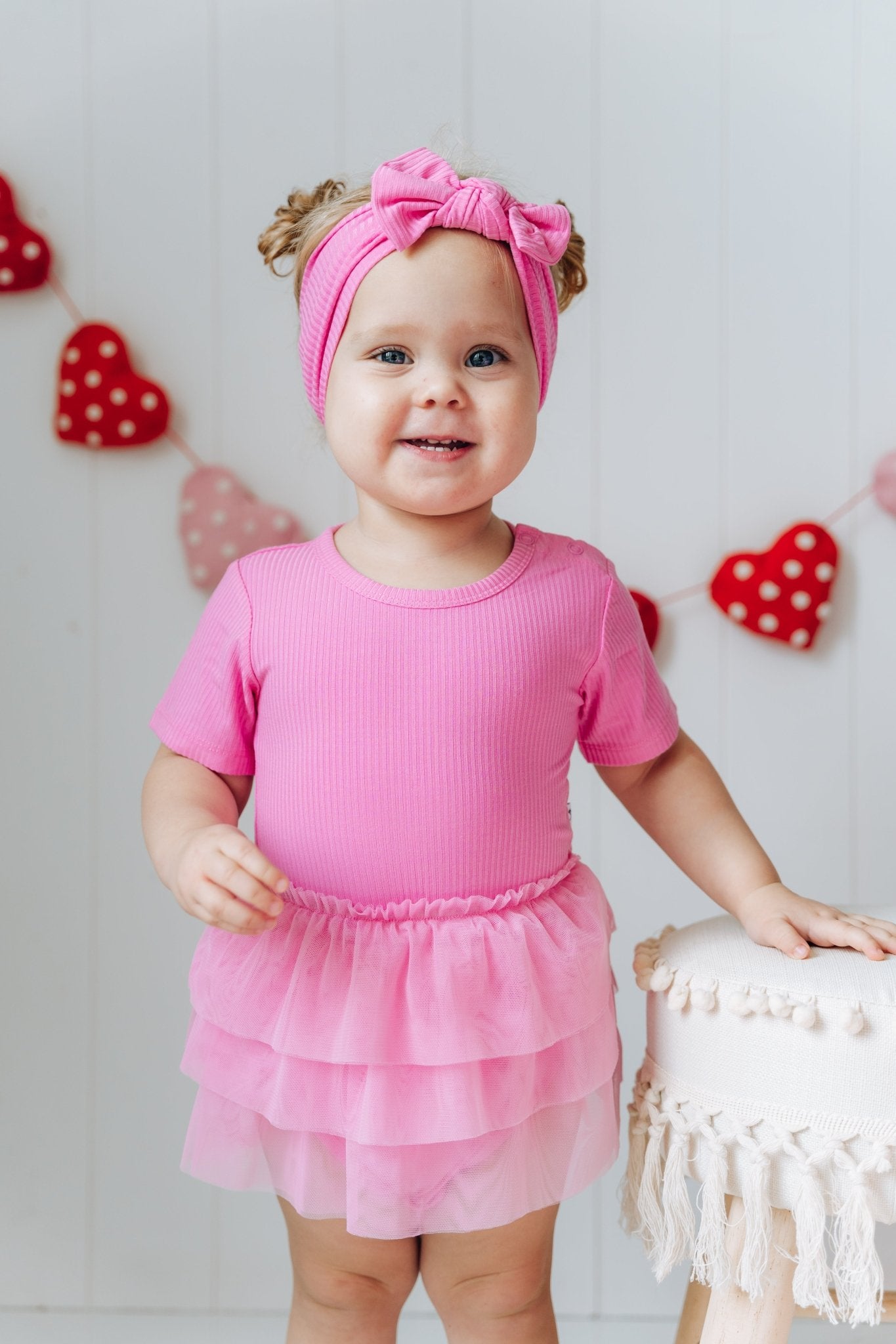 BUBBLEGUM RIB DREAM TUTU BODYSUIT DRESS - Mack & Harvie