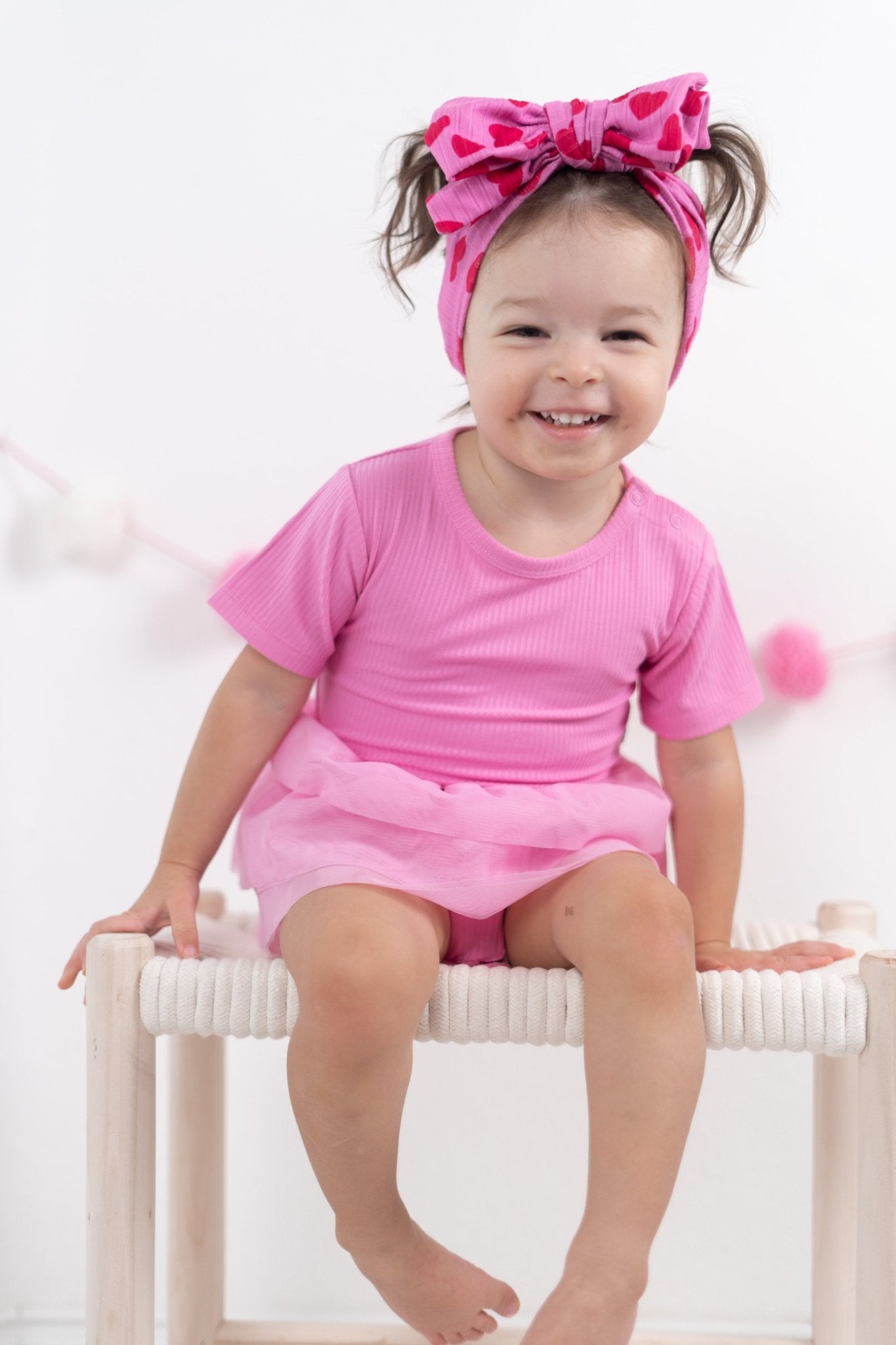 BUBBLEGUM RIB DREAM TUTU BODYSUIT DRESS - Mack & Harvie