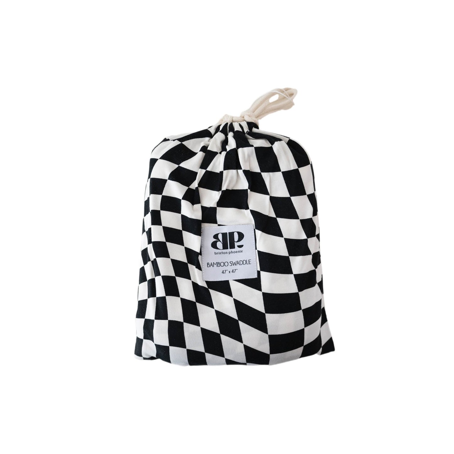 B&W Wavy Checker | Bamboo Swaddle - Mack & Harvie